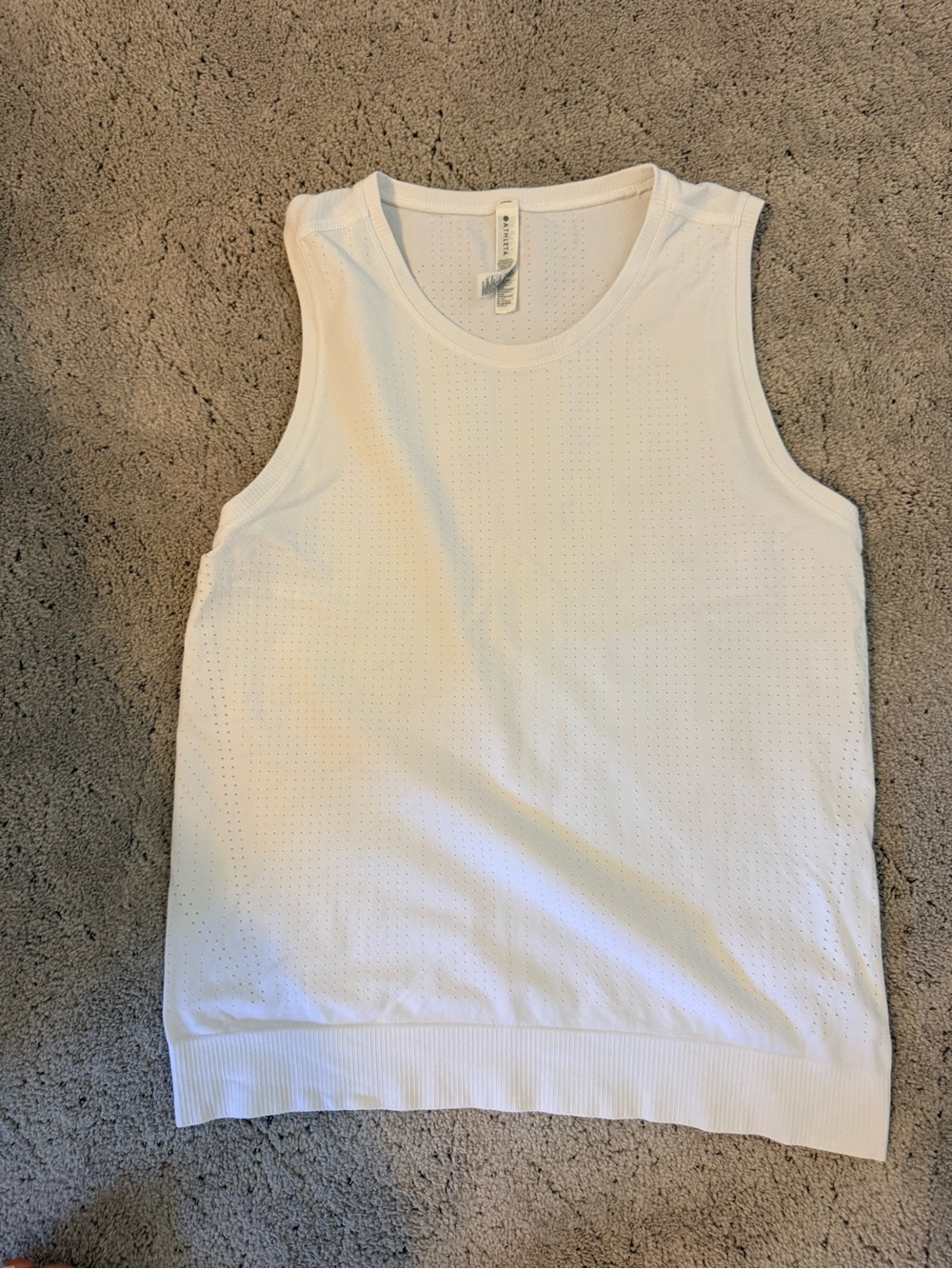 Athleta White Perforated Active Tank